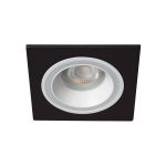 Immagine di FELINE DSL QUADRATO - FARETTO A INCASSO FISSO - NERO/BIANCO - DIM 92X92 - FORO 77 MM 