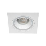 Immagine di FELINE DSL QUADRATO - FARETTO A INCASSO FISSO - BIANCO - DIM 92X92 - FORO 77 MM  