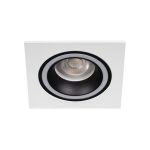 Immagine di FELINE DSL QUADRATO - FARETTO A INCASSO FISSO - BIANCO/NERO - DIM 92X92 - FORO 77 MM  