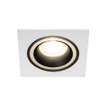 Immagine di FELINE DSL QUADRATO - FARETTO A INCASSO FISSO - BIANCO/NERO - DIM 92X92 - FORO 77 MM  