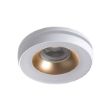 Immagine di ELICEO CIRCOLARE - FARETTO A INCASSO FISSO - BIANCO ORO - DIM 96*25 - FORO 68 MM 