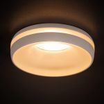 Immagine di ELICEO CIRCOLARE - FARETTO A INCASSO FISSO - BIANCO  - DIM 96*25 - FORO 68 MM 