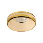Immagine di ELICEO CIRCOLARE - FARETTO A INCASSO FISSO - ORO  - DIM 96*25 - FORO 68 MM  