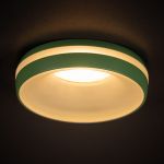 Immagine di ELICEO CIRCOLARE - FARETTO A INCASSO FISSO - VERDE - DIM 96*25 - FORO 68 MM   
