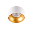 Immagine di MINI RITI CIRCOLARE - FARETTO A INCASSO FISSO - BIANCO ORO - IP20 -  DIM 85 - FORO  Ø68-71