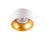 Immagine di MINI RITI CIRCOLARE - FARETTO A INCASSO FISSO - BIANCO ORO - IP20 -  DIM 85 - FORO  Ø68-71