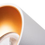 Immagine di MINI RITI CIRCOLARE - FARETTO A INCASSO FISSO - BIANCO ORO - IP20 -  DIM 85 - FORO  Ø68-71