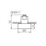 Immagine di MINI RITI CIRCOLARE - FARETTO A INCASSO FISSO - BIANCO ORO - IP20 -  DIM 85 - FORO  Ø68-71