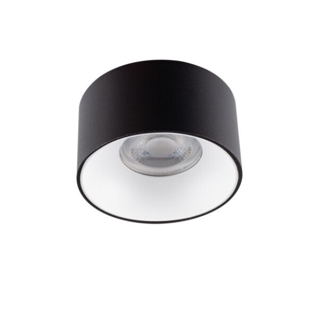 Immagine di MINI RITI CIRCOLARE - FARETTO A INCASSO FISSO - NERO/BIANCO - IP20 -  DIM 85 - FORO  Ø68-71