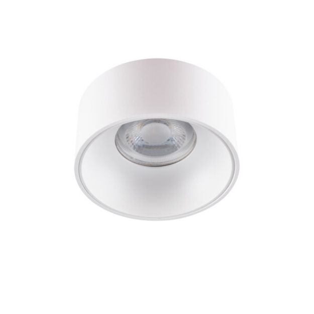 Immagine di MINI RITI CIRCOLARE - FARETTO A INCASSO FISSO - BIANCO - IP20 -  DIM 85 - FORO  Ø68-71  