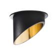Immagine di SPAG CIRCOLARE C - FARETTO A INCASSO FISSO - NERO/ORO - DIM 68 - FORO Ø61-62 