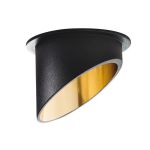 Immagine di SPAG CIRCOLARE C - FARETTO A INCASSO FISSO - NERO/ORO - DIM 68 - FORO Ø61-62 