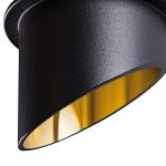 Immagine di SPAG CIRCOLARE C - FARETTO A INCASSO FISSO - NERO/ORO - DIM 68 - FORO Ø61-62 