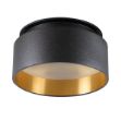 Immagine di GOVIK CIRCOLARE - FARETTO A INCASSO FISSO - NERO/ORO - IP20 - DIM 80 - FORO 67 MM
