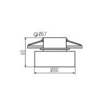 Immagine di GOVIK CIRCOLARE DOPPIO ANELLO - FARETTO A INCASSO FISSO - BIANCO/ORO - IP20 - DIM 80 - FORO 67 MM 