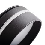 Immagine di GOVIK CIRCOLARE DOPPIO ANELLO - FARETTO A INCASSO FISSO - NERO/ORO - IP20 - DIM 80 - FORO 67 MM 