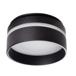 Immagine di GOVIK CIRCOLARE DOPPIO ANELLO  - FARETTO A INCASSO FISSO - NERO - IP20 - DIM 80 - FORO 67 MM