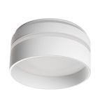 Immagine di GOVIK CIRCOLARE DOPPIO ANELLO  - FARETTO A INCASSO FISSO - BIANCO - IP20 - DIM 80 - FORO 67 MM