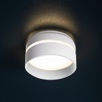 Immagine di GOVIK CIRCOLARE DOPPIO ANELLO  - FARETTO A INCASSO FISSO - BIANCO - IP20 - DIM 80 - FORO 67 MM