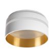 Immagine di GOVIK CIRCOLARE DOPPIO ANELLO - FARETTO A INCASSO FISSO - BIANCO/ORO - IP20 - DIM 80 - FORO 67 MM 