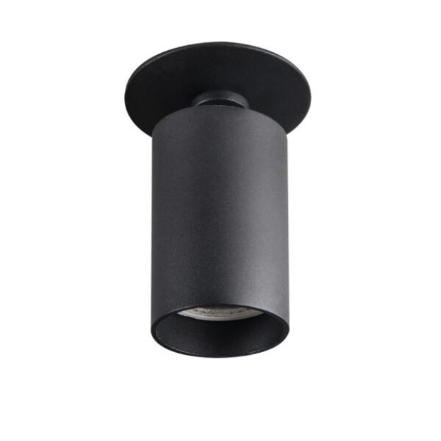 Immagine di CHIRO CIRCOLARE - FARETTO A INCASSO ORIENTABILE - 90° - NERO - IP20 - DIM 56 - FORO 70 MM  