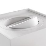 Immagine di MINI GORD QUADRATI - FARETTO A INCASSO ORIENTABILE - 30° - BIANCO - IP20 - DIM 98*98 - FORO 85 MM  