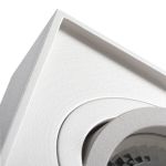 Immagine di MINI GORD QUADRATI - FARETTO A INCASSO ORIENTABILE - 30° - BIANCO - IP20 - DIM 98*98 - FORO 85 MM  