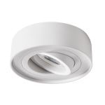 Immagine di MINI BORD CIRCOLARE - FARETTO A INCASSO ORIENTABILE - 30° - BIANCO - IP20 - DIM 98 - FORO 85 MM  
