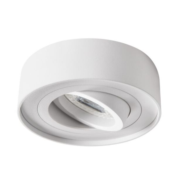 Immagine di MINI BORD CIRCOLARE - FARETTO A INCASSO ORIENTABILE - 30° - BIANCO - IP20 - DIM 98 - FORO 85 MM  