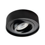 Immagine di MINI BORD CIRCOLARE - FARETTO A INCASSO ORIENTABILE - 30° - NERO - IP20 - DIM 98 - FORO 85 MM