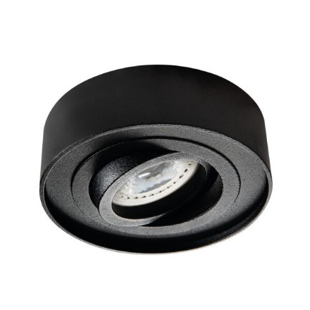 Immagine di MINI BORD CIRCOLARE - FARETTO A INCASSO ORIENTABILE - 30° - NERO - IP20 - DIM 98 - FORO 85 MM