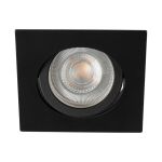Immagine di DALLA QUADRATO - FARETTO A INCASSO ORIENTABILE - 30° - NERO - IP20 - DIM 82X82 - FORO 70 MM 