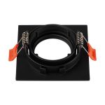 Immagine di DALLA QUADRATO - FARETTO A INCASSO ORIENTABILE - 30° - NERO - IP20 - DIM 82X82 - FORO 70 MM 