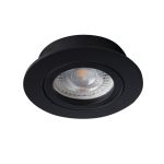 Immagine di DALLA CIRCOLARE - FARETTO A INCASSO ORIENTABILE - 30° - NERO - IP20 - DIM 82 - FORO 70 MM