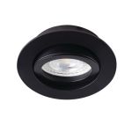Immagine di DALLA CIRCOLARE - FARETTO A INCASSO ORIENTABILE - 30° - NERO - IP20 - DIM 82 - FORO 70 MM