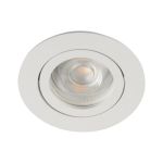 Immagine di DALLA CIRCOLARE - FARETTO A INCASSO ORIENTABILE - 30° - BIANCO - IP20 - DIM 82 - FORO 70 MM