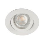 Immagine di DALLA CIRCOLARE - FARETTO A INCASSO ORIENTABILE - 30° - BIANCO - IP20 - DIM 82 - FORO 70 MM