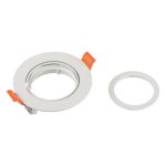 Immagine di DALLA CIRCOLARE - FARETTO A INCASSO ORIENTABILE - 30° - BIANCO - IP20 - DIM 82 - FORO 70 MM