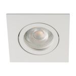 Immagine di DALLA QUADRATO - FARETTO A INCASSO ORIENTABILE - 30° - BIANCO - IP20 - DIM 82X82 - FORO 70 MM