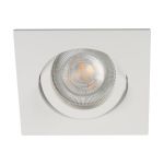 Immagine di DALLA QUADRATO - FARETTO A INCASSO ORIENTABILE - 30° - BIANCO - IP20 - DIM 82X82 - FORO 70 MM