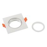 Immagine di DALLA QUADRATO - FARETTO A INCASSO ORIENTABILE - 30° - BIANCO - IP20 - DIM 82X82 - FORO 70 MM