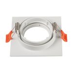 Immagine di DALLA QUADRATO - FARETTO A INCASSO ORIENTABILE - 30° - BIANCO - IP20 - DIM 82X82 - FORO 70 MM