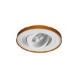 Immagine di TINY BORD CIRCOLARE - FARETTO A INCASSO ORIENTABILE - 30° - BIANCO/ORO- IP20 - DIM 98 - FORO 85 MM- SPORGENZA DAL SOFFITTO DI 10 MM 