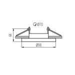 Immagine di ELNIS L CIRCOLARE - FARETTO A INCASSO FISSO - BIANCO/ANTRACITE - IP20 - DIM 98 - FORO 70 MM- LIEVE SPORGENZA DAL SOFFITTO 25 MM 