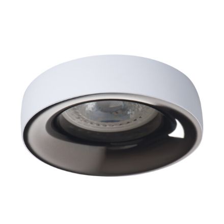 Immagine di ELNIS L CIRCOLARE - FARETTO A INCASSO FISSO - BIANCO/ANTRACITE - IP20 - DIM 98 - FORO 70 MM- LIEVE SPORGENZA DAL SOFFITTO 25 MM 