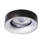 Immagine di ELNIS L CIRCOLARE - FARETTO A INCASSO FISSO - ANTRACITE/CROMO - IP20 - DIM 98 - FORO 70 MM- LIEVE SPORGENZA DAL SOFFITTO 25 MM 