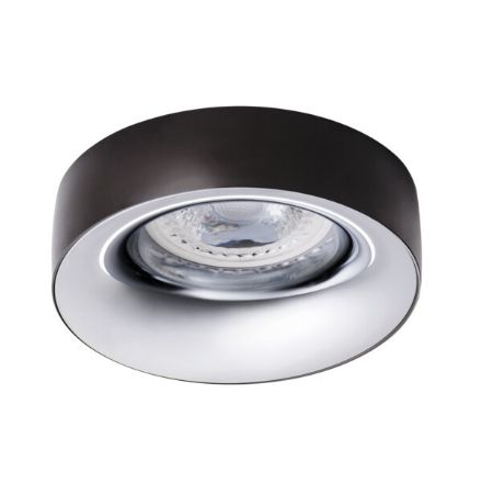 Immagine di ELNIS L CIRCOLARE - FARETTO A INCASSO FISSO - ANTRACITE/CROMO - IP20 - DIM 98 - FORO 70 MM- LIEVE SPORGENZA DAL SOFFITTO 25 MM 