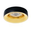 Immagine di ELNIS L CIRCOLARE - FARETTO A INCASSO FISSO - NERO/ORO - IP20 - DIM 98 - FORO 70 MM- LIEVE SPORGENZA DAL SOFFITTO 25 MM 