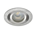 Immagine di SEIDY O - CIRCOLARE - FARETTO A INCASSO ORIENTABILE 30° - ALLUMINIO SPAZZOLATO  - IP20 - DIM 92 - FORO 80 MM 