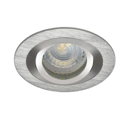 Immagine di SEIDY O - CIRCOLARE - FARETTO A INCASSO ORIENTABILE 30° - ALLUMINIO SPAZZOLATO  - IP20 - DIM 92 - FORO 80 MM 
